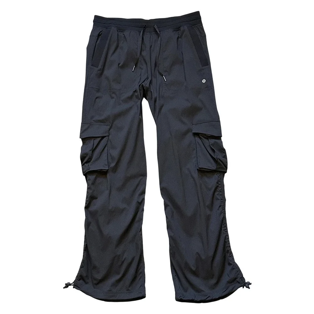 Lululemon Womens Large Dance Studio Relaxed-Fit Mid-Rise Cargo Pant Black W5GILS - Picture 1 of 9